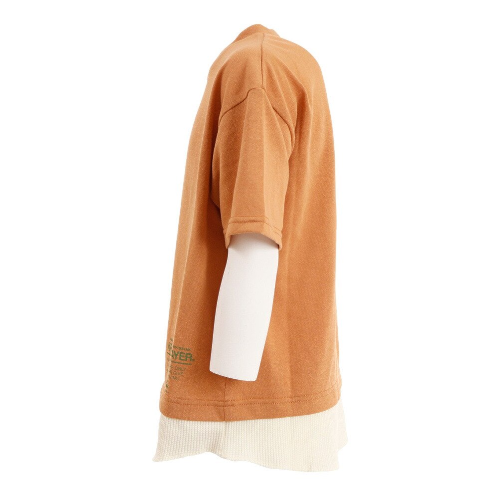 クリフメイヤー（KRIFF MAYER）（キッズ）フェイクレイヤードゆる半袖Tシャツ 2147823K-27:L.BROWN