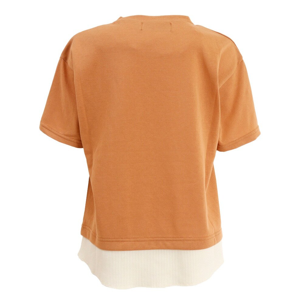 クリフメイヤー（KRIFF MAYER）（キッズ）フェイクレイヤードゆる半袖Tシャツ 2147823K-27:L.BROWN