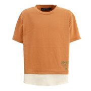 クリフメイヤー（KRIFF MAYER）（キッズ）フェイクレイヤードゆる半袖Tシャツ 2147823K-27:L.BROWN