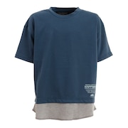 クリフメイヤー（KRIFF MAYER）（キッズ）フェイクレイヤードゆる半袖Tシャツ 2147823K-79:NAVY