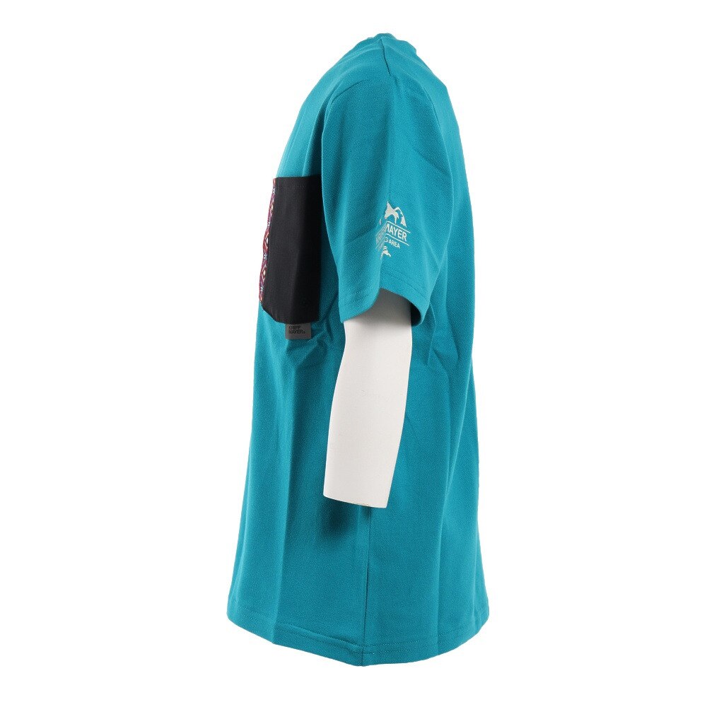 クリフメイヤー（KRIFF MAYER）（キッズ）さらのびポケTシャツ 147828K-76 TURQUOISE