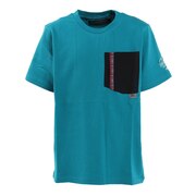 クリフメイヤー(KRIFF MAYER)(キッズ)さらのびポケTシャツ 147828K-76 TURQUOISE