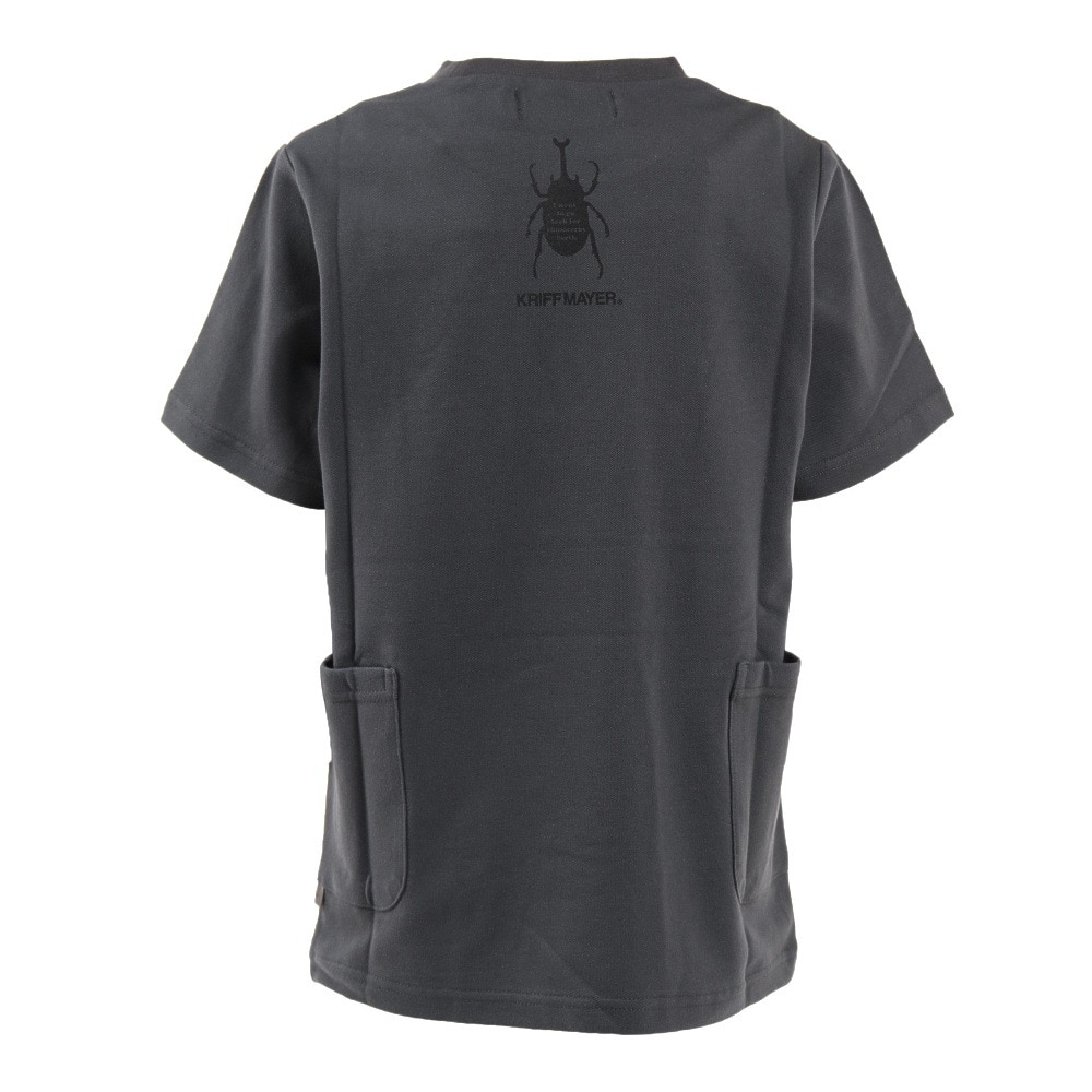 クリフメイヤー（KRIFF MAYER）（キッズ）さらのびカブクワTシャツ 2147829K-17 CHARCOAL