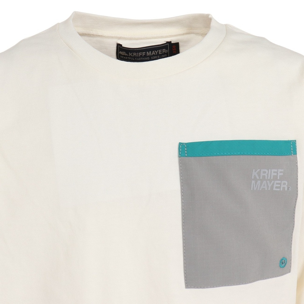 クリフメイヤー（KRIFF MAYER）（キッズ）長袖Tシャツ ロンT UVサラすべポケTシャツ 2237824K-5:OFF ホワイト 春 トップス UVカット 120 130 140 150