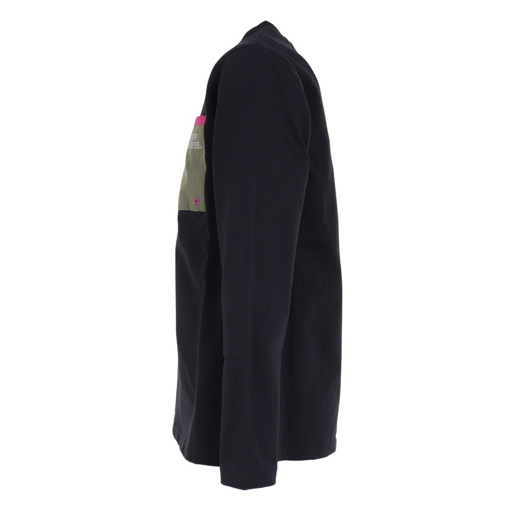 クリフメイヤー（KRIFF MAYER）（キッズ）長袖Tシャツ ロンT UVサラすべポケTシャツ 2237824K-79:NAVY ネイビー 春 トップス UVカット 120 130 140 150