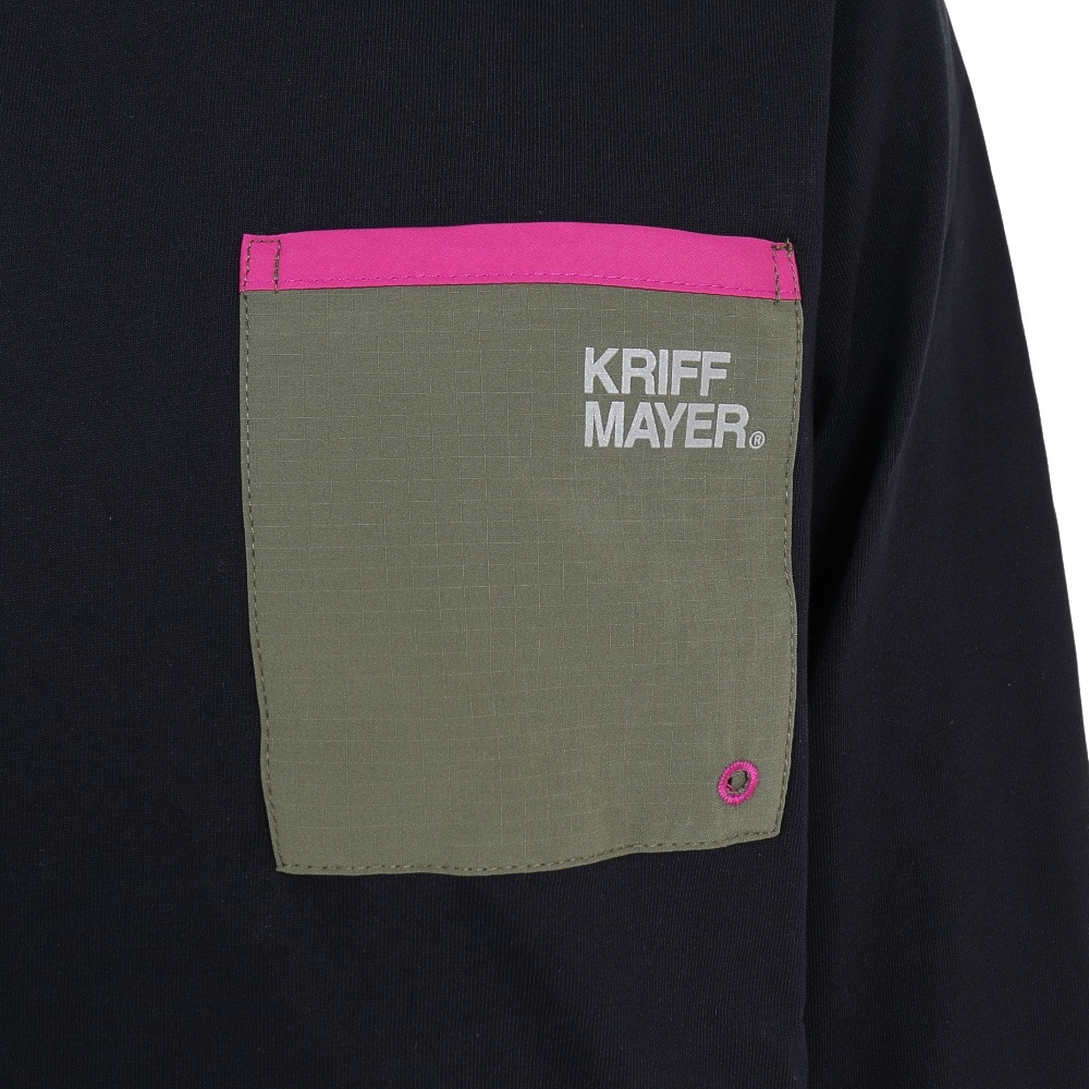 クリフメイヤー（KRIFF MAYER）（キッズ）長袖Tシャツ ロンT UVサラすべポケTシャツ 2237824K-79:NAVY ネイビー 春 トップス UVカット 120 130 140 150