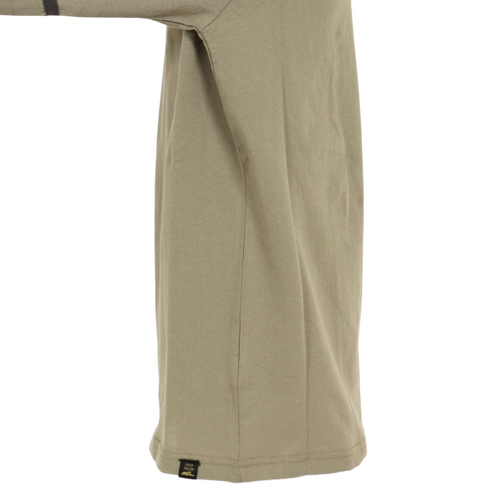 クリフメイヤー（KRIFF MAYER）（キッズ）長袖Tシャツ ロンT シャリ天ラインロンTシャツ 2237830K-68:OLIVE オリーブ 春 トップス 120 130 140 150