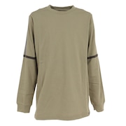 クリフメイヤー（KRIFF MAYER）（キッズ）長袖Tシャツ ロンT シャリ天ラインロンTシャツ 2237830K-68:OLIVE オリーブ 春 トップス 120 130 140 150