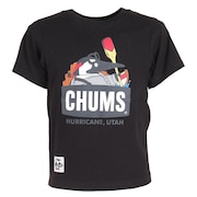 (キッズ)高耐久 ヘビー ウェイト コットン リバーガイドブービーTシャツ CH21-1259-K001 ブラック
