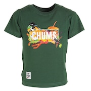 チャムス（CHUMS）（キッズ）ジュニア 半袖Tシャツ ビッグバーガーTシャツ CH21-1261-M080 グリーン