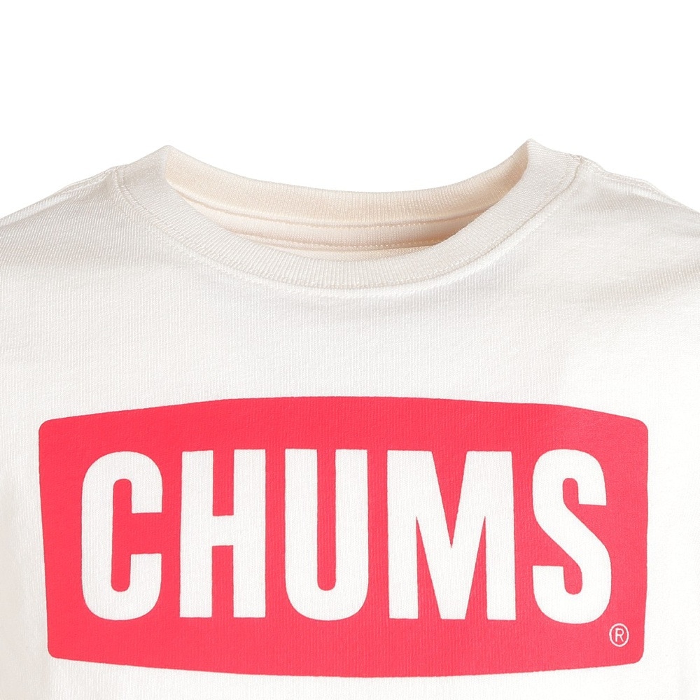 チャムス（CHUMS）（キッズ）ジュニア 半袖ロゴTシャツ CH21-1280-W014 ホワイト×レッド