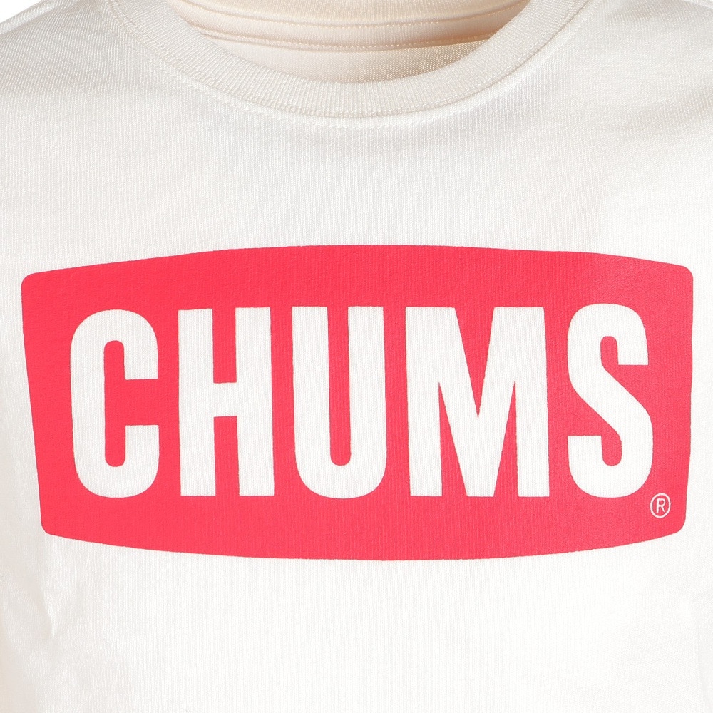 チャムス（CHUMS）（キッズ）ジュニア 半袖ロゴTシャツ CH21-1280-W014 ホワイト×レッド