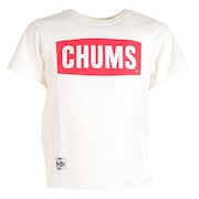 チャムス（CHUMS）（キッズ）ジュニア 半袖ロゴTシャツ CH21-1280-W014 ホワイト×レッド