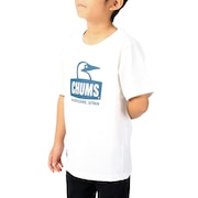 チャムス（CHUMS）（キッズ）ジュニア 半袖Tシャツ ブービーフェイスTシャツ CH21-1281-W015 ホワイト×ネイビー