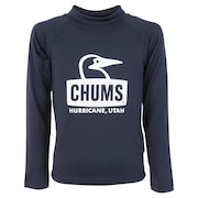 チャムス（CHUMS）（キッズ）ラッシュガード キッズスプラッシュブービーフェイスロングスリーブTシャツ CH21-1285-N034 ネイビー