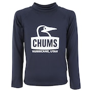 (キッズ)ラッシュガード キッズスプラッシュブービーフェイスロングスリーブTシャツ CH21-1285-N034 ネイビー