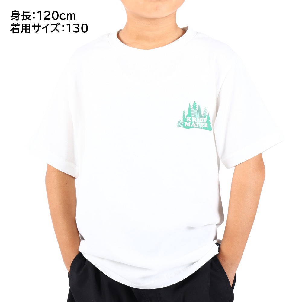 クリフメイヤー（KRIFF MAYER）（キッズ）ジュニア 半袖Tシャツ キャンプラビット半袖Tシャツ 2247827K-5:OFF ホワイト バックプリント