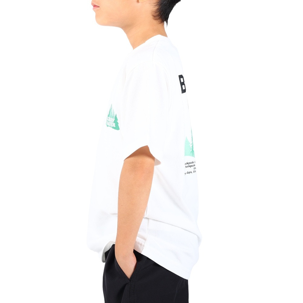 クリフメイヤー（KRIFF MAYER）（キッズ）ジュニア 半袖Tシャツ キャンプラビット半袖Tシャツ 2247827K-5:OFF ホワイト バックプリント