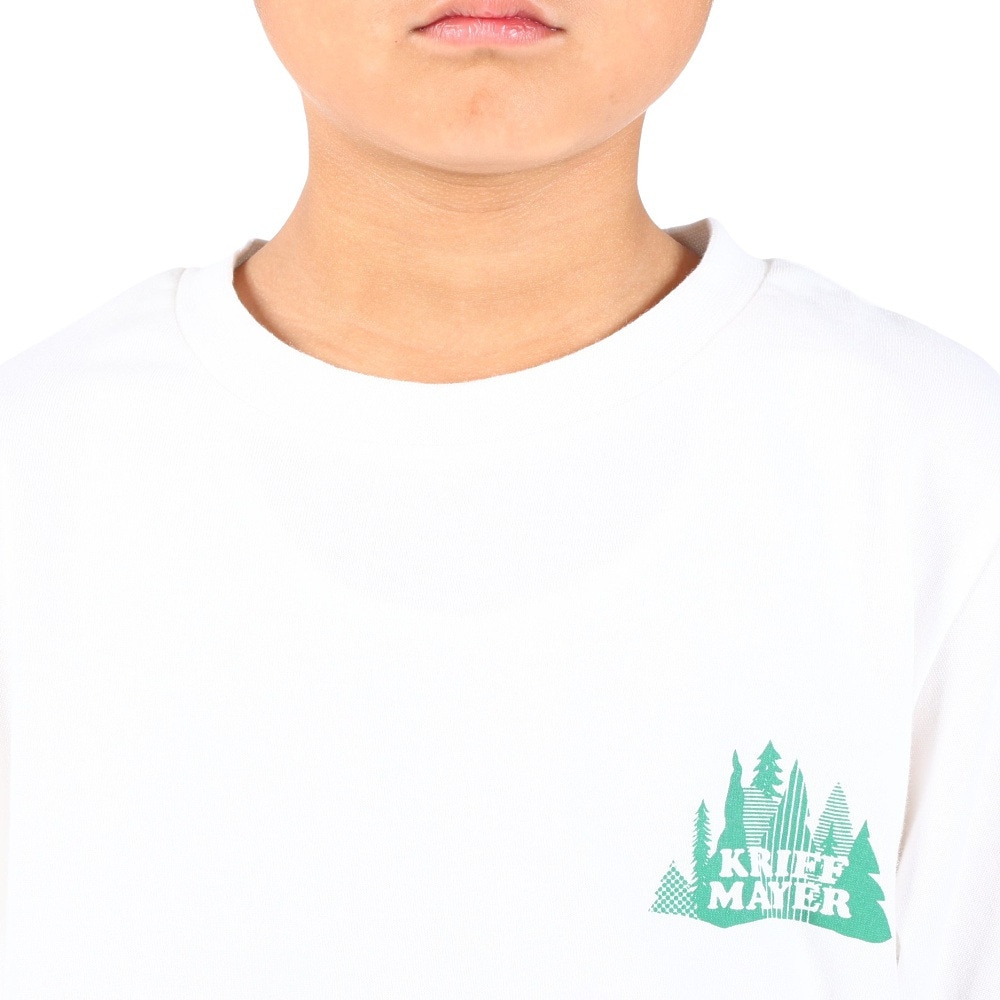 クリフメイヤー（KRIFF MAYER）（キッズ）ジュニア 半袖Tシャツ キャンプラビット半袖Tシャツ 2247827K-5:OFF ホワイト バックプリント