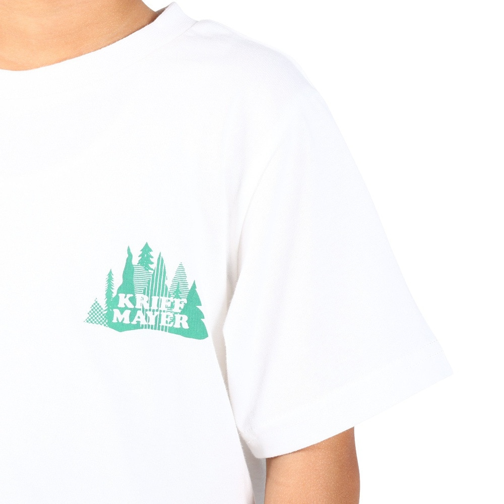 クリフメイヤー（KRIFF MAYER）（キッズ）ジュニア 半袖Tシャツ キャンプラビット半袖Tシャツ 2247827K-5:OFF ホワイト バックプリント