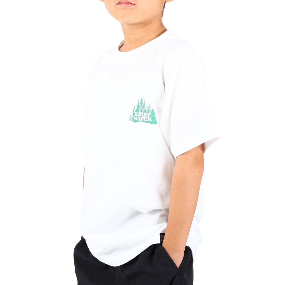 クリフメイヤー（KRIFF MAYER）（キッズ）ジュニア 半袖Tシャツ キャンプラビット半袖Tシャツ 2247827K-5:OFF ホワイト バックプリント