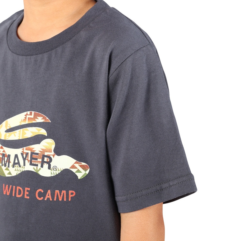 クリフメイヤー（KRIFF MAYER）（キッズ）ジュニア 半袖Tシャツ ラビットロゴ半袖Tシャツ 2247828K-17:CHARCOAL チャコールグレー