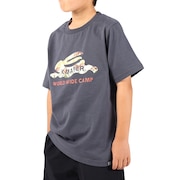 (キッズ)ジュニア 半袖Tシャツ ラビットロゴ半袖Tシャツ 2247828K-17:CHARCOAL チャコールグレー