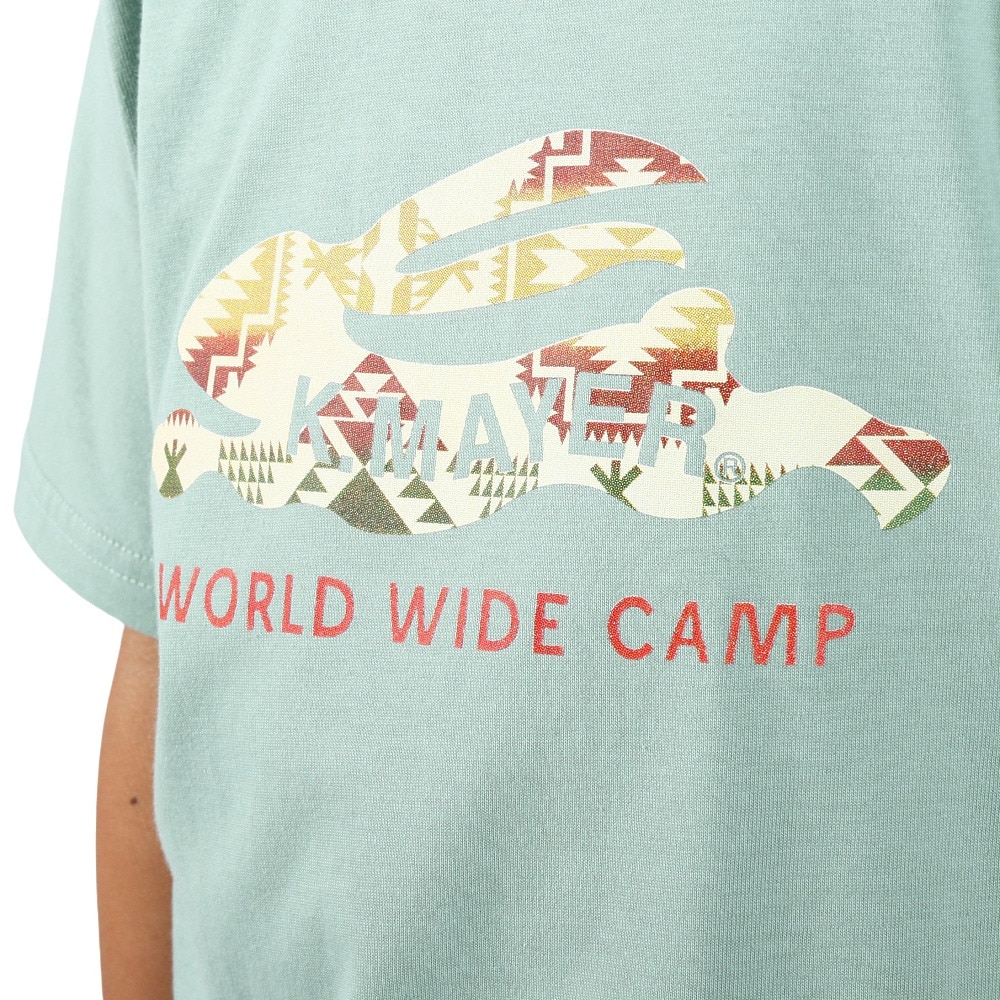 クリフメイヤー（KRIFF MAYER）（キッズ）ジュニア 半袖Tシャツ ラビットロゴTシャツ 2247828K-70:SAX サックス