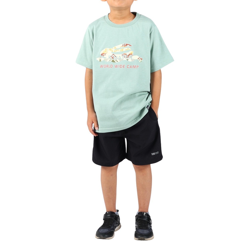 クリフメイヤー（KRIFF MAYER）（キッズ）ジュニア 半袖Tシャツ ラビットロゴTシャツ 2247828K-70:SAX サックス