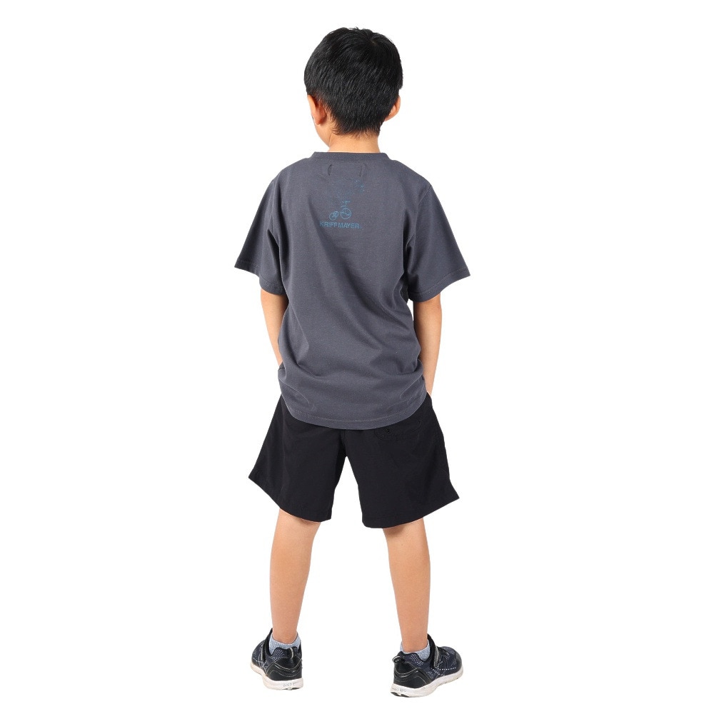 クリフメイヤー（KRIFF MAYER）（キッズ）ジュニア 半袖Tシャツ アニマルT クマ&犬 2247837K-17:CHARCOAL チャコールグレー