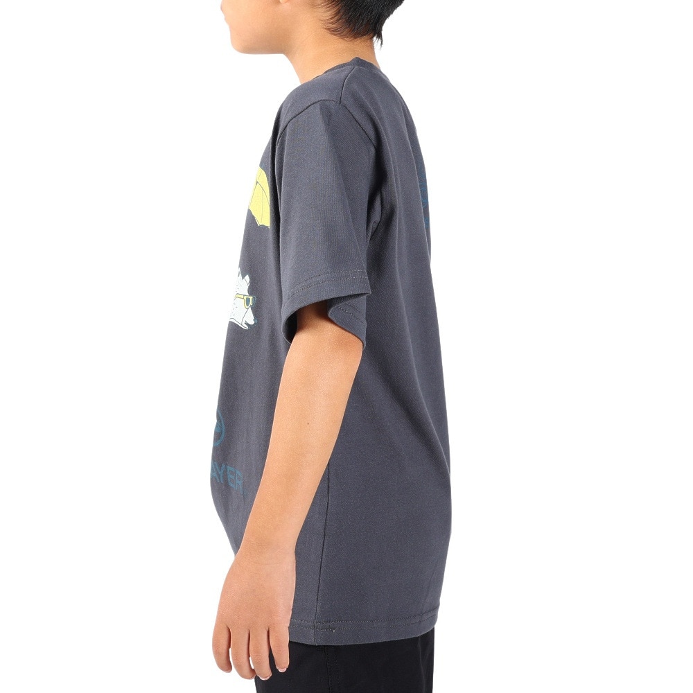 クリフメイヤー（KRIFF MAYER）（キッズ）ジュニア 半袖Tシャツ アニマルT クマ&犬 2247837K-17:CHARCOAL チャコールグレー