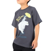 クリフメイヤー（KRIFF MAYER）（キッズ）ジュニア 半袖Tシャツ アニマルT クマ&犬 2247837K-17:CHARCOAL チャコールグレー