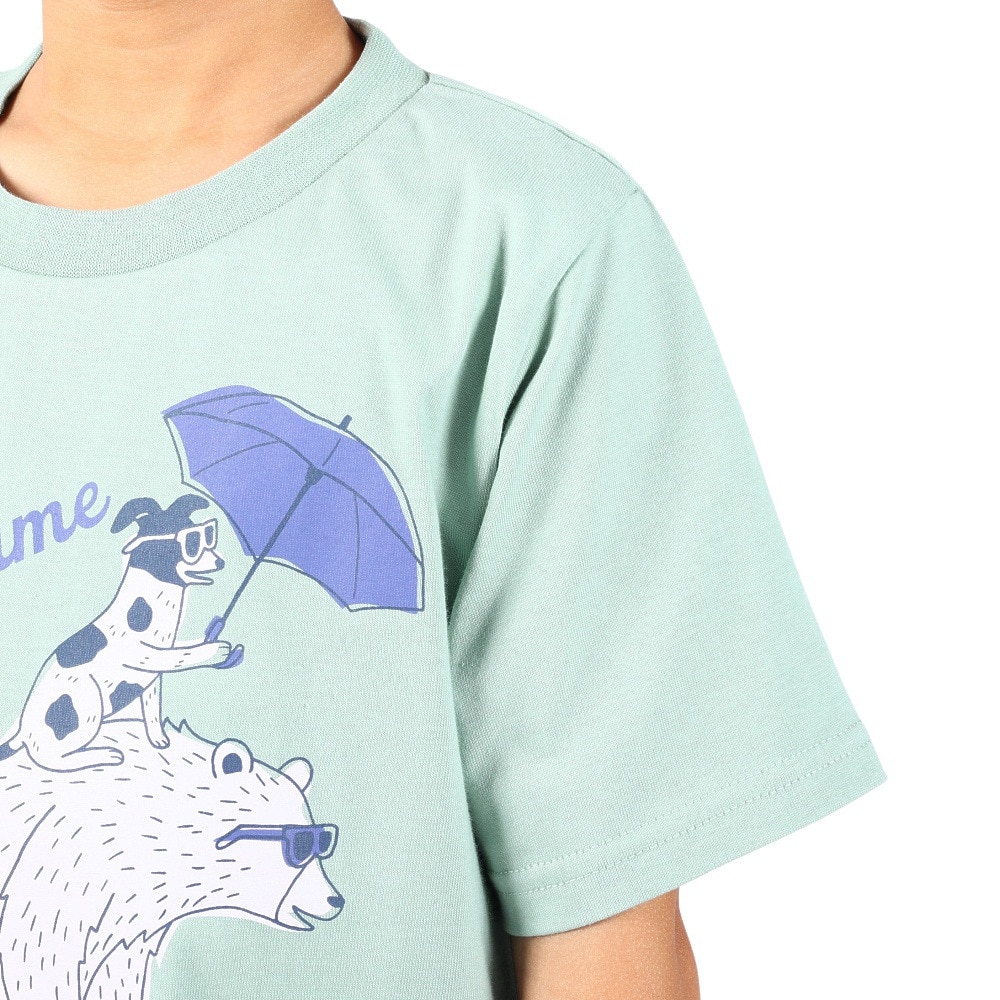 クリフメイヤー（KRIFF MAYER）（キッズ）ジュニア 半袖Tシャツ アニマルTシャツ クマ&犬 2247837K-70:SAX サックス