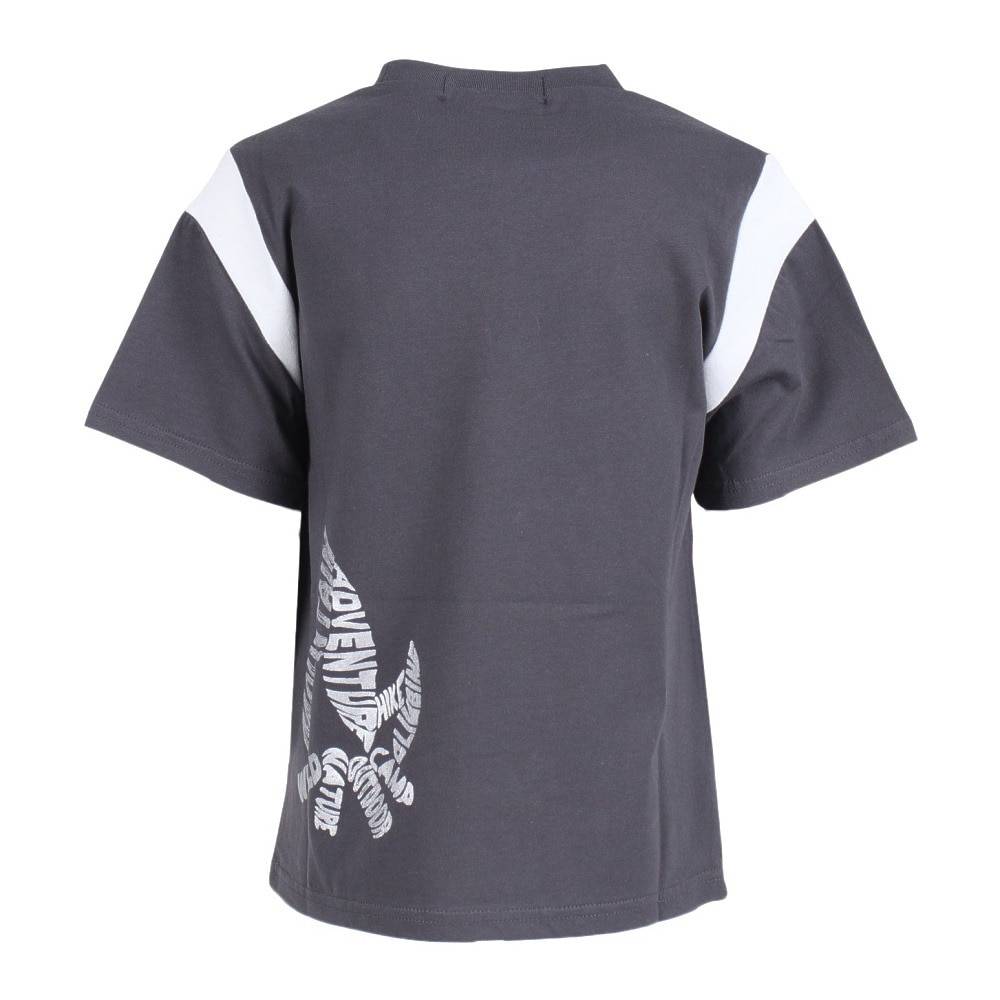 クリフメイヤー（KRIFF MAYER）（キッズ）ジュニア 半袖Tシャツ 楽LUCK-TEE 肩切替 2249302K-17:CHARCOAL チャコールグレー