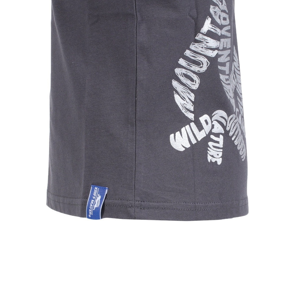 クリフメイヤー（KRIFF MAYER）（キッズ）ジュニア 半袖Tシャツ 楽LUCK-TEE 肩切替 2249302K-17:CHARCOAL チャコールグレー