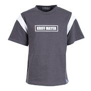 (キッズ)ジュニア 半袖Tシャツ 楽LUCK-TEE 肩切替 2249302K-17:CHARCOAL チャコールグレー