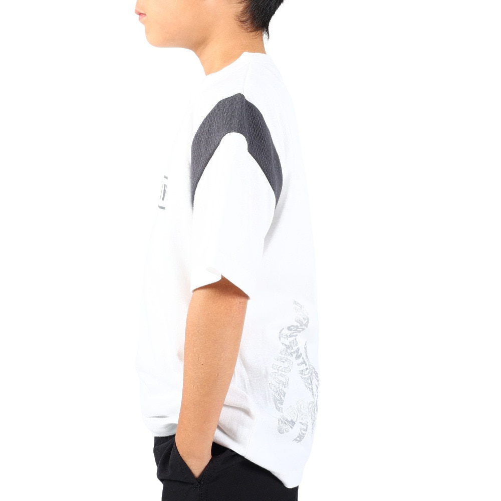 クリフメイヤー（KRIFF MAYER）（キッズ）ジュニア 半袖Tシャツ 楽LUCK-TEE 肩切替 2249302K-5:OFF ホワイト