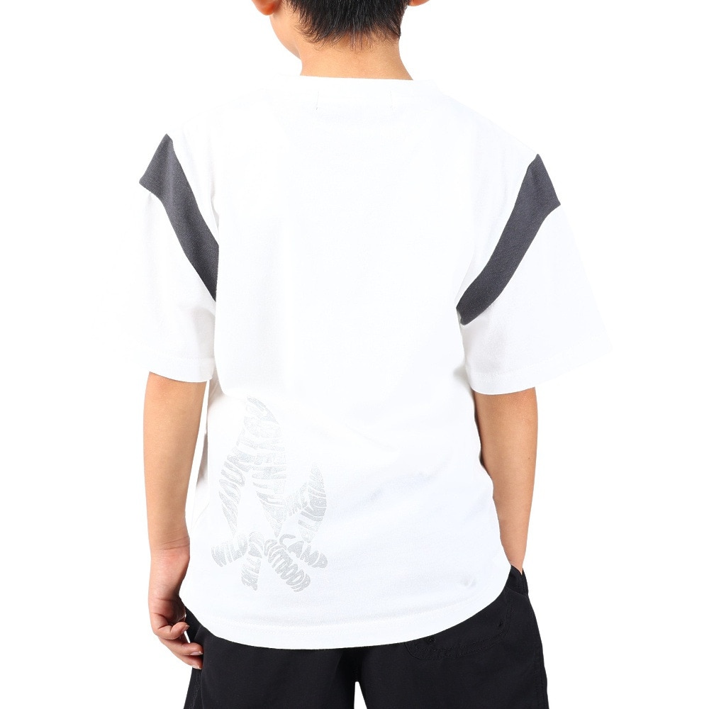 クリフメイヤー（KRIFF MAYER）（キッズ）ジュニア 半袖Tシャツ 楽LUCK-TEE 肩切替 2249302K-5:OFF ホワイト