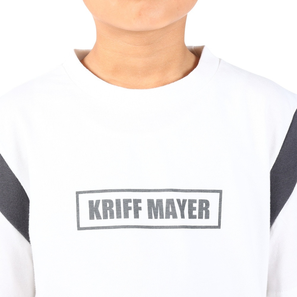 クリフメイヤー（KRIFF MAYER）（キッズ）ジュニア 半袖Tシャツ 楽LUCK-TEE 肩切替 2249302K-5:OFF ホワイト