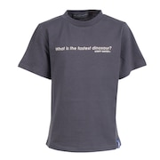 (キッズ)ジュニア 半袖Tシャツ 楽LUCK-TEE 恐竜 2249303K-17:CHARCOAL チャコールグレー