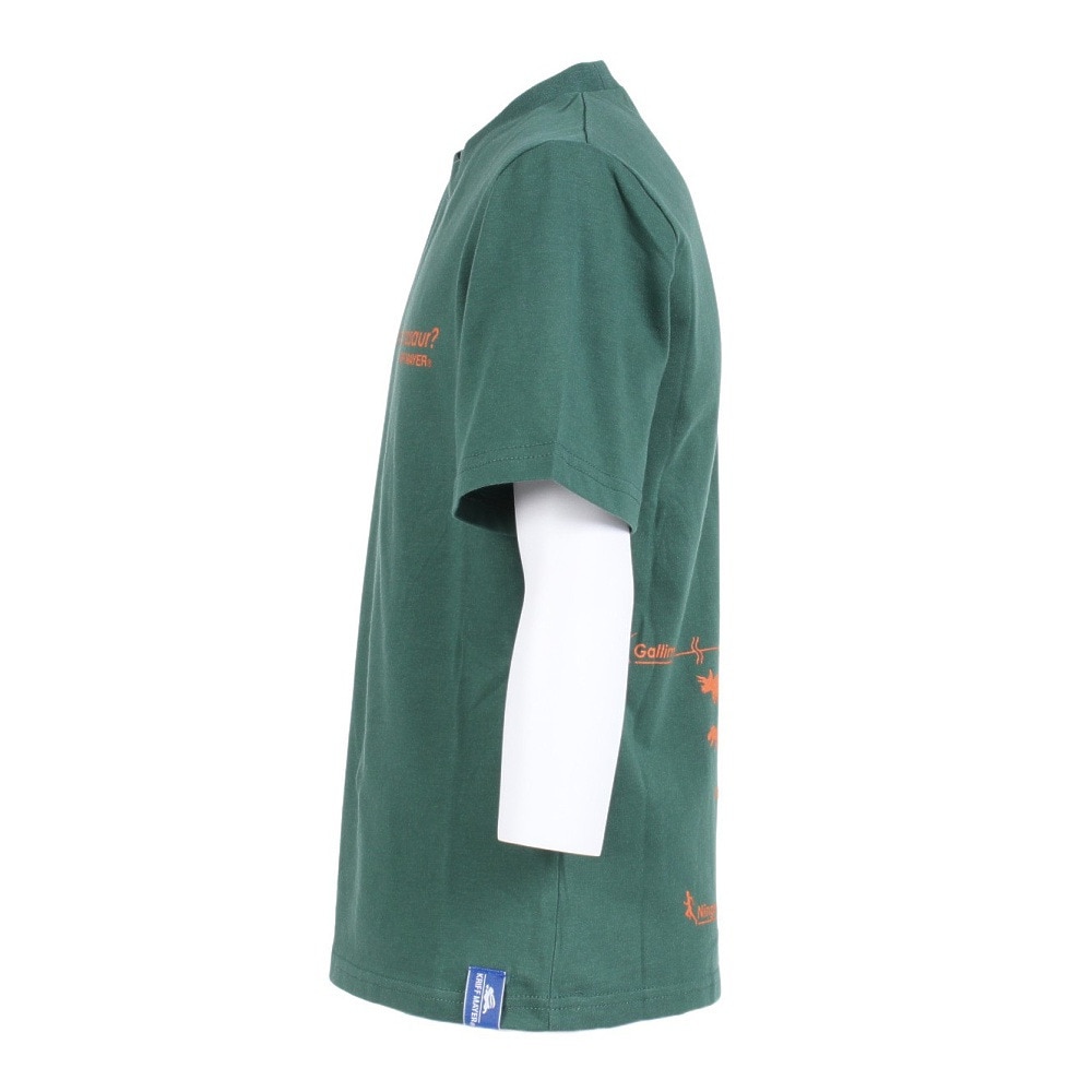 クリフメイヤー（KRIFF MAYER）（キッズ）ジュニア 半袖Tシャツ 楽LUCK-TEE 恐竜 2249303K-65:GREEN グリーン