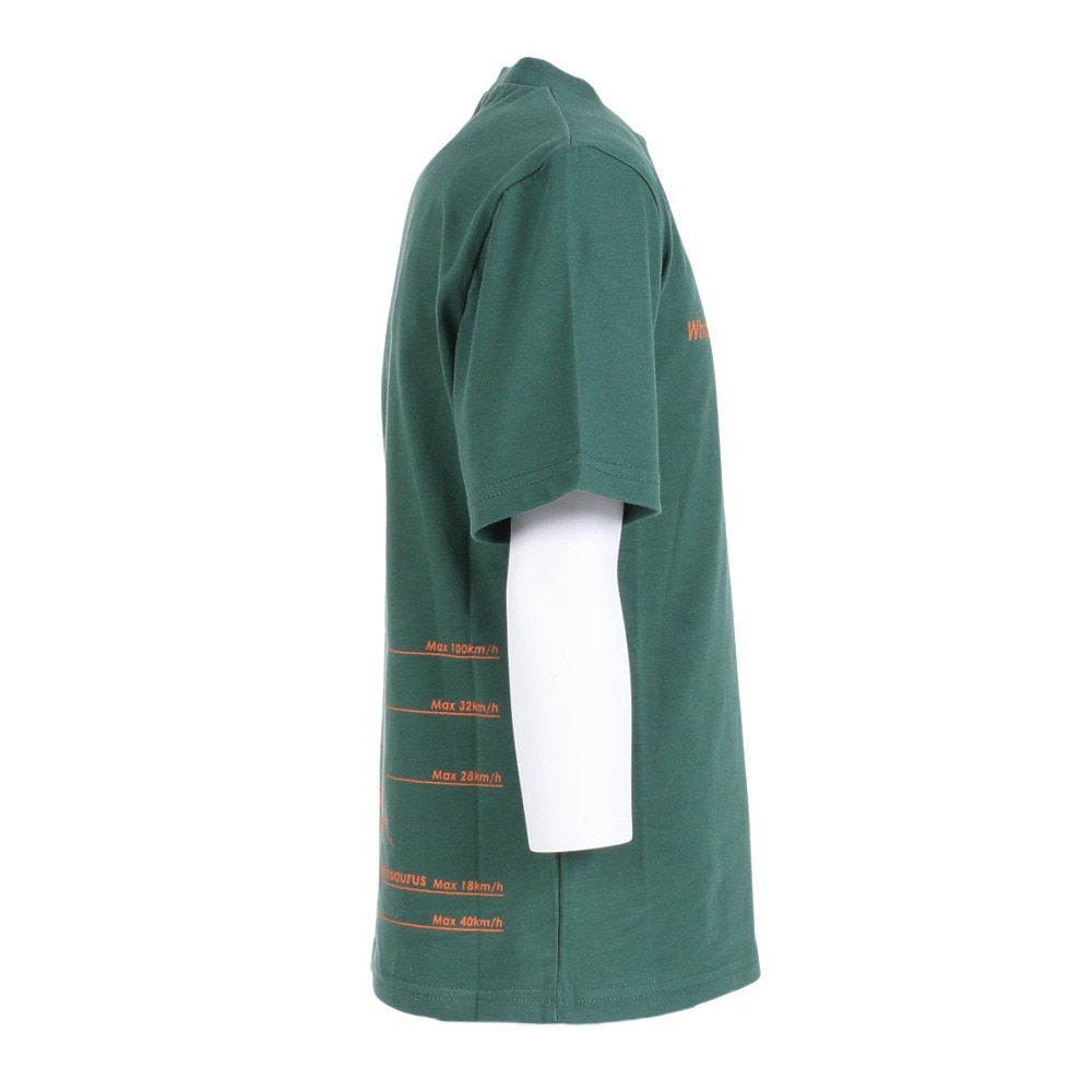 クリフメイヤー（KRIFF MAYER）（キッズ）ジュニア 半袖Tシャツ 楽LUCK-TEE 恐竜 2249303K-65:GREEN グリーン