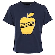 (キッズ)ジュニア 半袖Tシャツ アップルTシャツ 19821871 NVY ネイビー