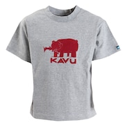 カブー（KAVU）（キッズ）ジュニア 半袖Tシャツ ベアTシャツ 19821873 H/GR グレー
