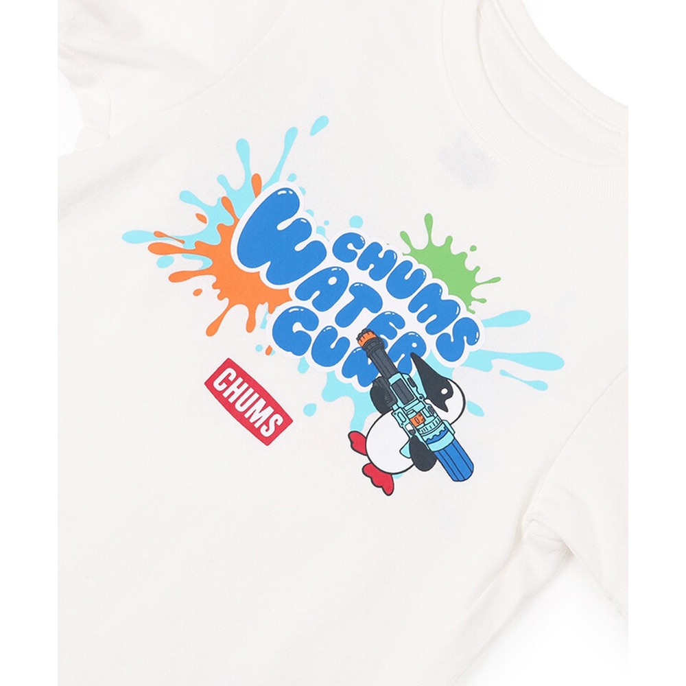 チャムス（CHUMS）（キッズ）ジュニア 半袖Tシャツ ウォーターガンTシャツ CH21-1322-W001 ホワイト