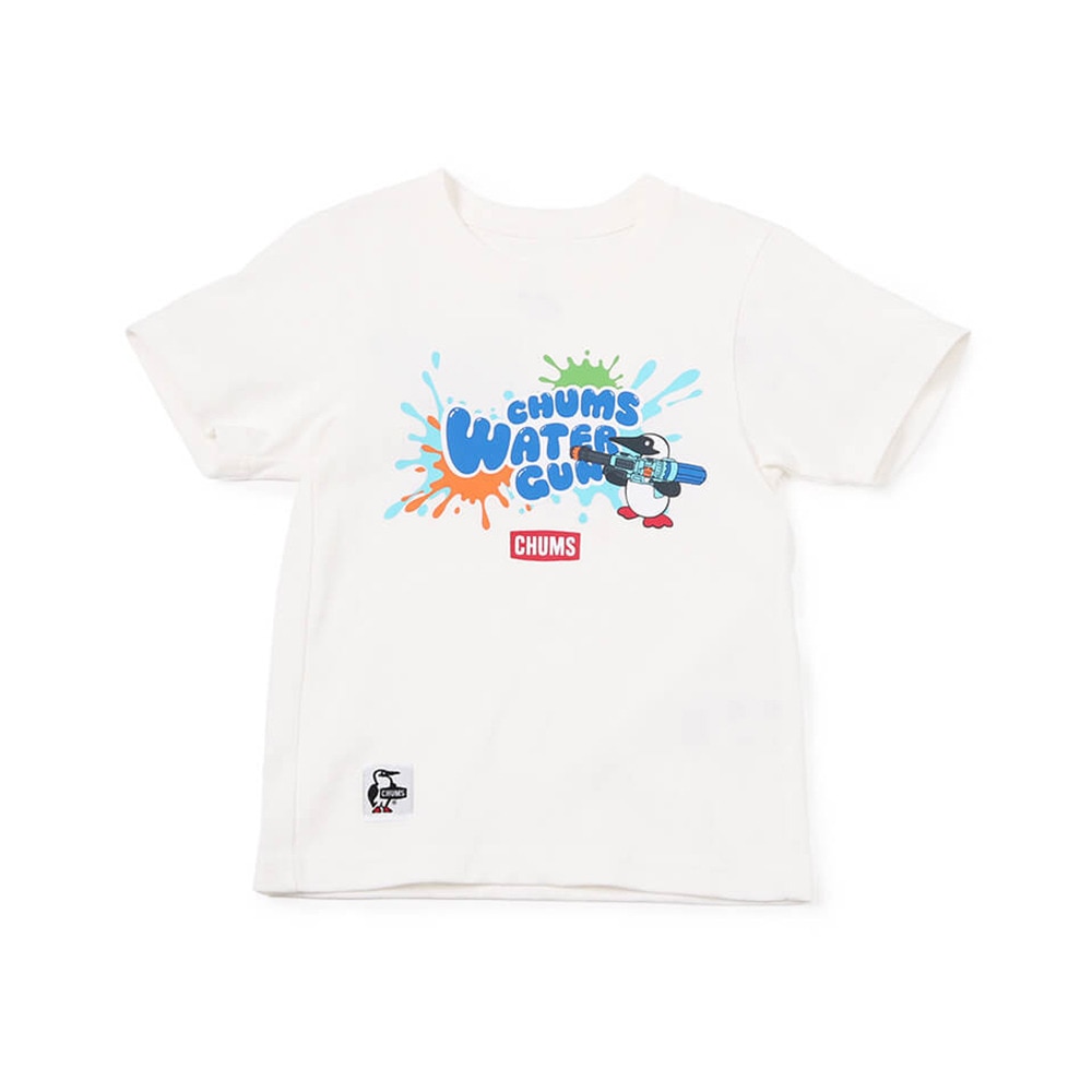 チャムス（CHUMS）（キッズ）ジュニア 半袖Tシャツ ウォーターガンTシャツ CH21-1322-W001 ホワイト