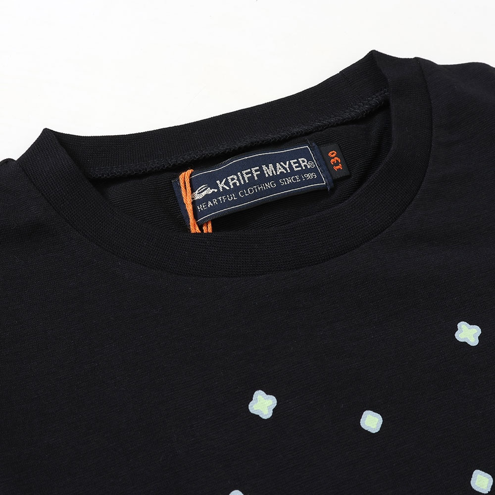 クリフメイヤー（KRIFF MAYER）（キッズ）ジュニア Tシャツ 長袖 UVさらすべ蓄光白亜ロンT 2337844K-19:BLACK ブラック UVケア