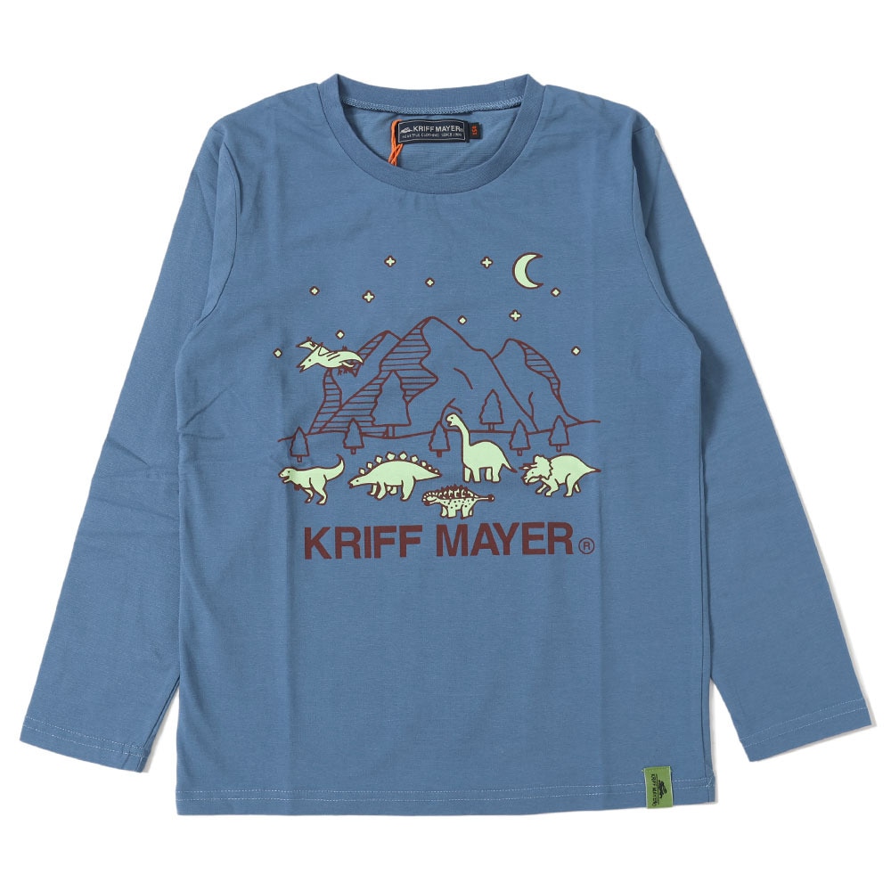 クリフメイヤー（KRIFF MAYER）（キッズ）ジュニア Tシャツ 長袖 UVさらすべ蓄光白亜ロンT 2337844K-70:SAX サックス UVケア