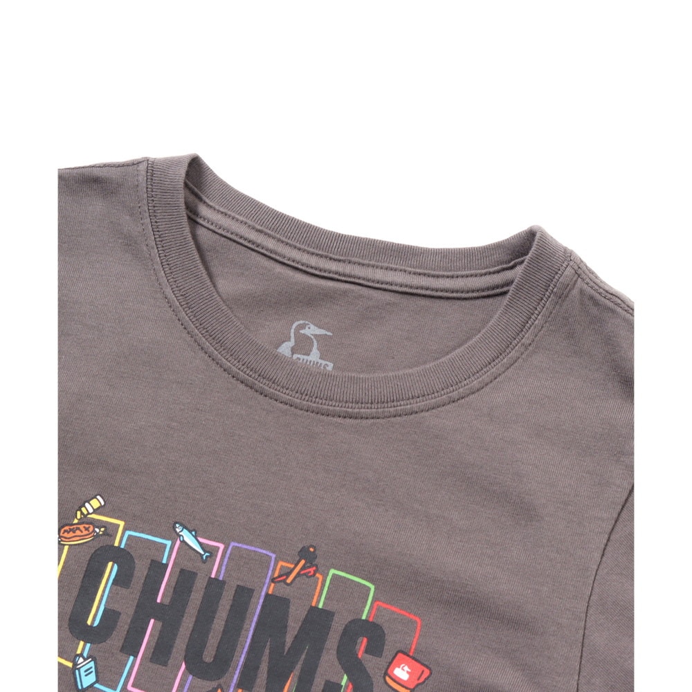 チャムス（CHUMS）（キッズ）ジュニア ワット トゥドゥ イン キャンピングTシャツ CH21-1314-G004