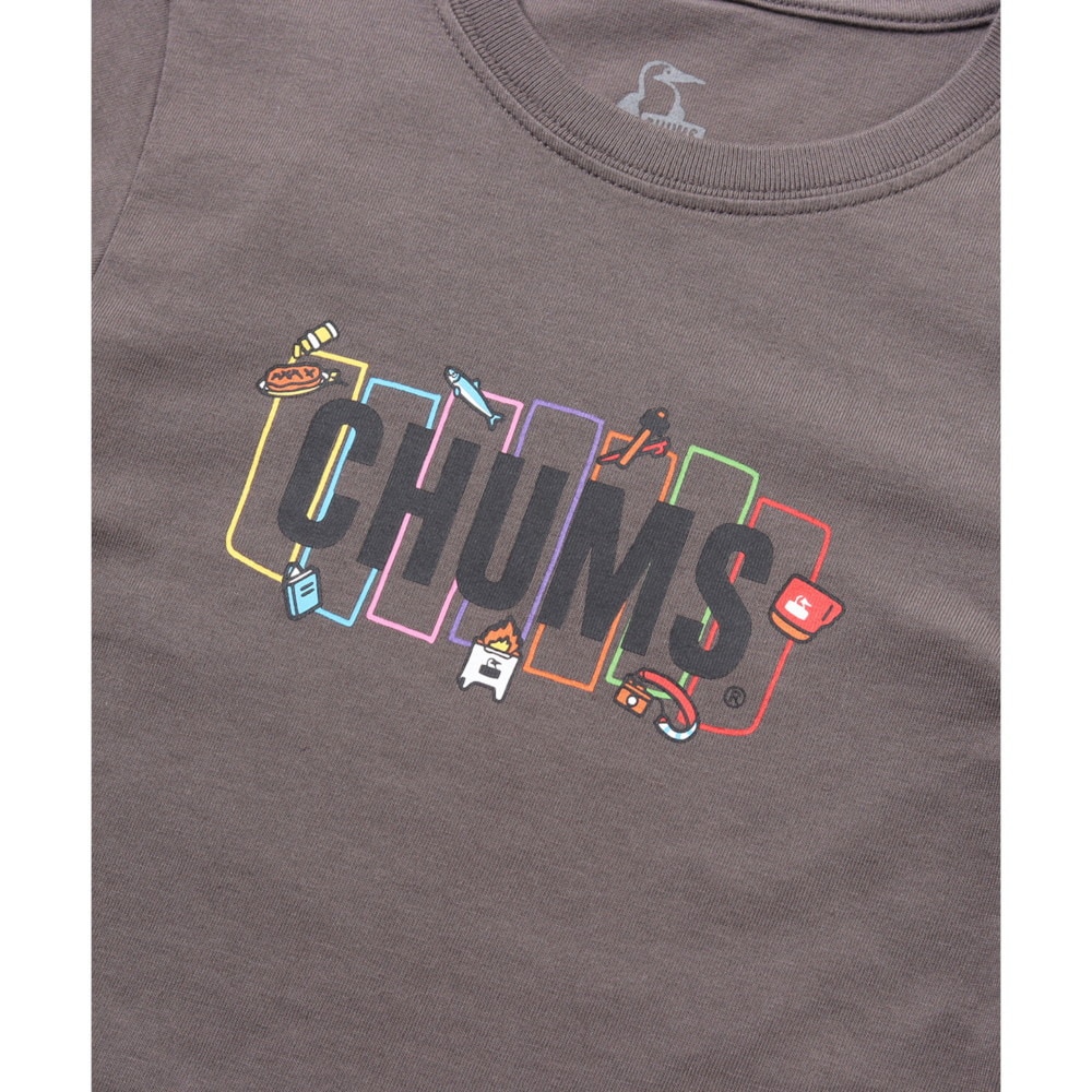 チャムス（CHUMS）（キッズ）ジュニア ワット トゥドゥ イン キャンピングTシャツ CH21-1314-G004